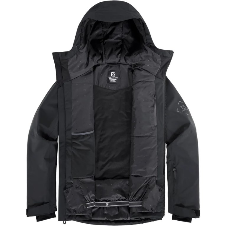 Black Salomon Highland Men's Insulated Jackets | IE LA1439